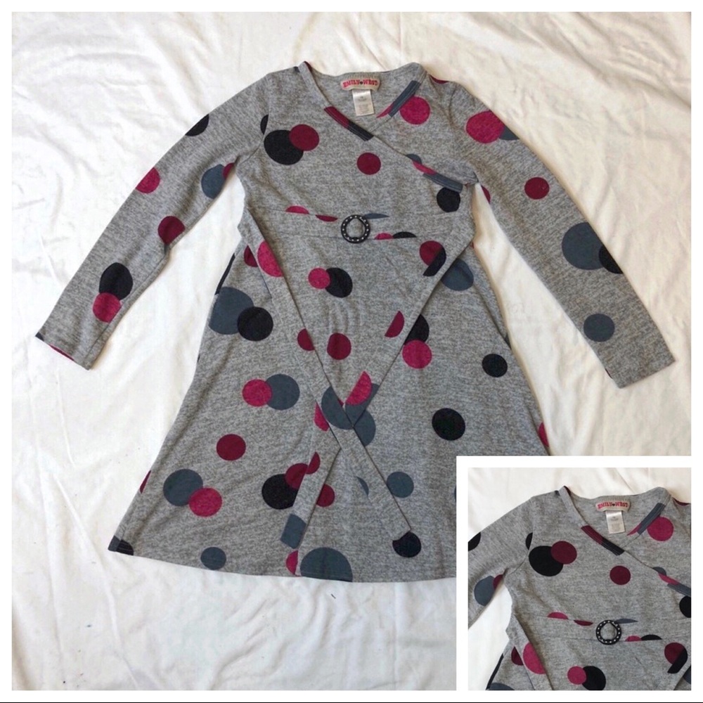 Emily west Little Girls Polka Dots Waist Belted 10